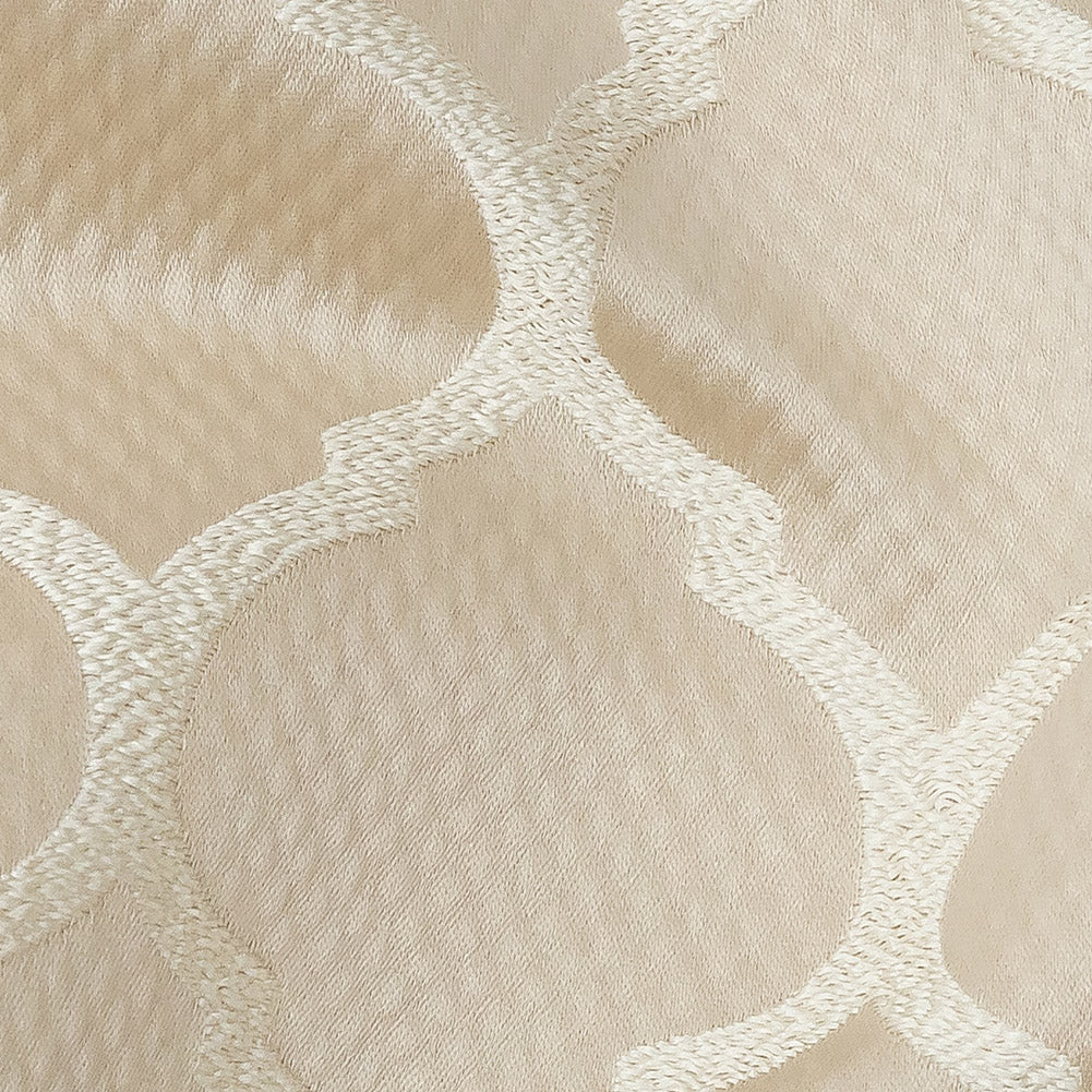 Satin-Faced Jacquard - Champagne Moroccan Quatrefoil - British Imported - Joann Fabrics