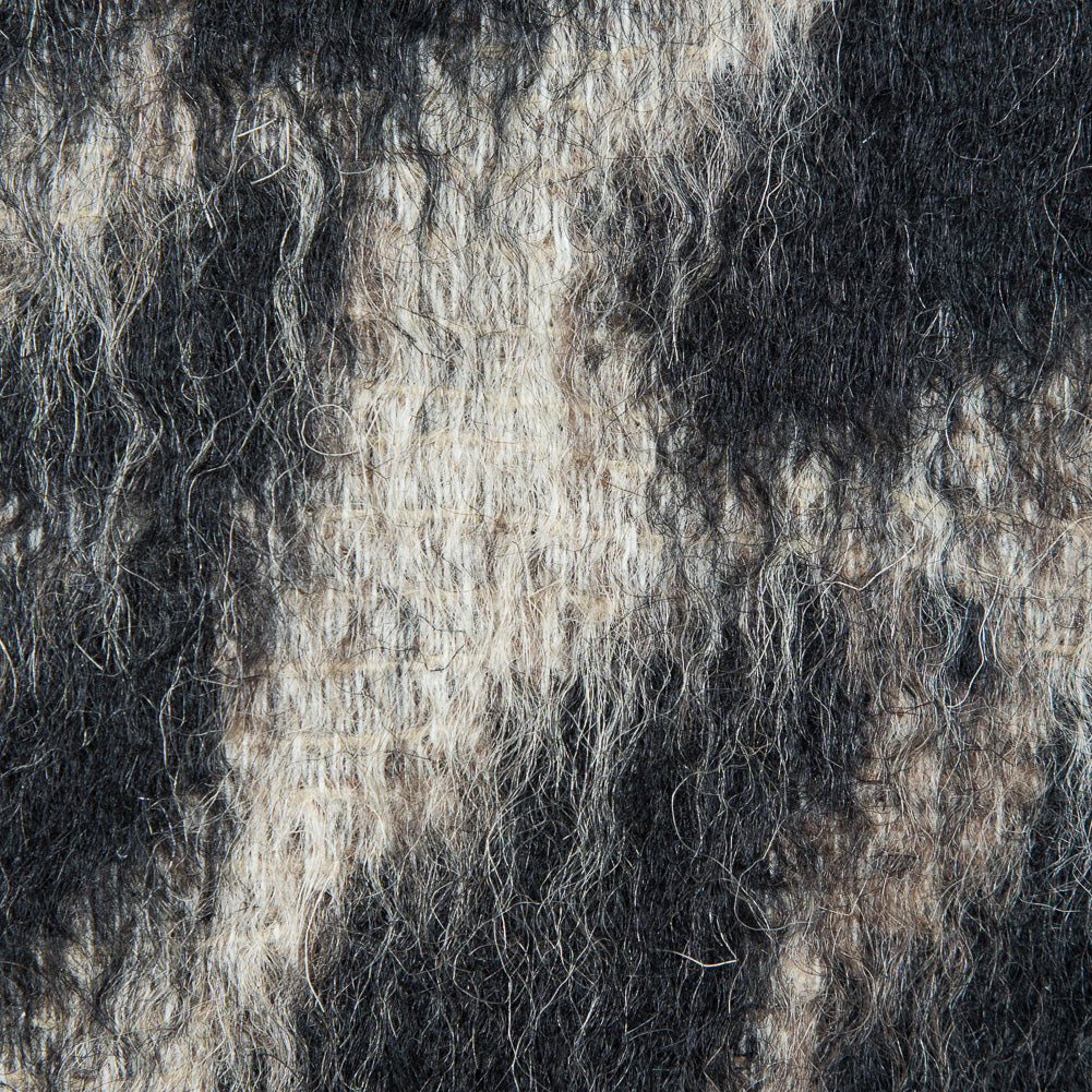 Cavalli Black and Oyster White Animalistic Alpaca Coating - Joann Fabrics