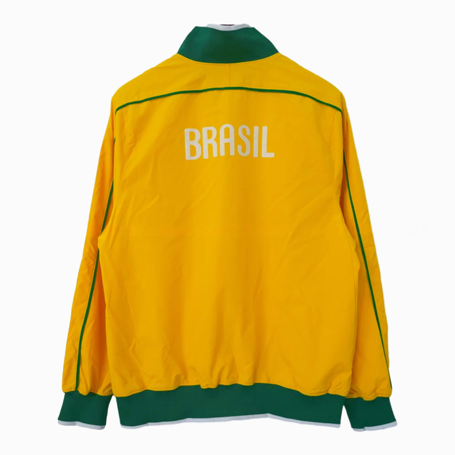 Retro Brazil 2010-11 Home Windbreaker Jacket - Yellow Green - UnitedFutballJersey