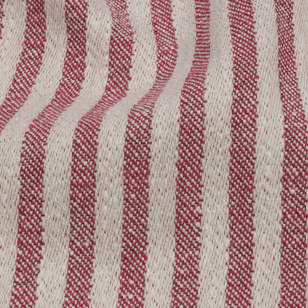Cotton and Polyester Woven - Raspberry - Raised Stripes - British Imported - Joann Fabrics