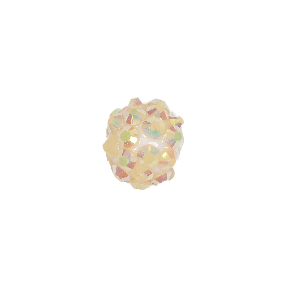 White AB Rhinestone and Resin Faceted 12mm Beads - 10pc - Joann Fabrics