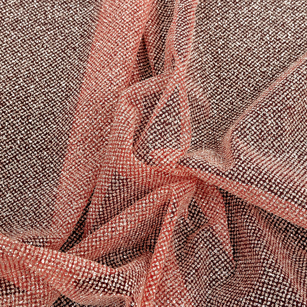 Tulle with Metallic Platinum Glitter - Shrimp - Platina Collection - Joann Fabrics