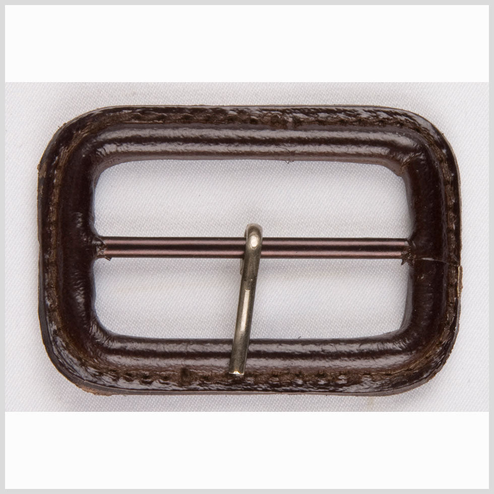 Antique Brown Leather Buckle - 2.625
