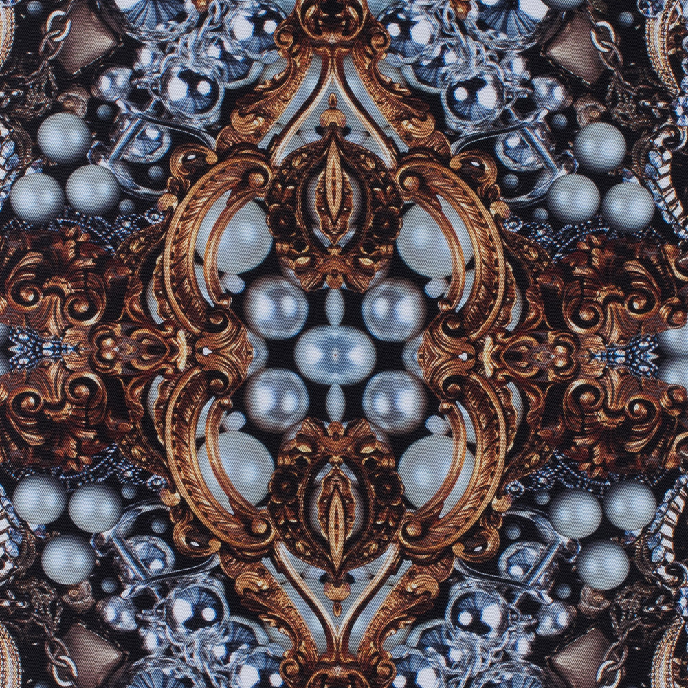 Digitally Printed Jewels and Gems on a Polyester Mikado/Twill - Joann Fabrics
