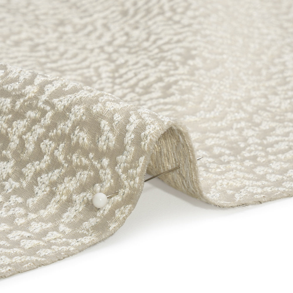 Metallic Drapery Jacquard - Porcelain Mottled - British Imported - Joann Fabrics