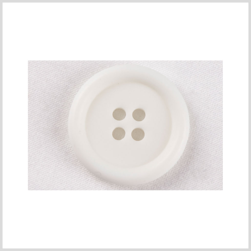 Plastic 4-Hole Button - 36L/23mm - Off White Rolled Rim - Joann Fabrics
