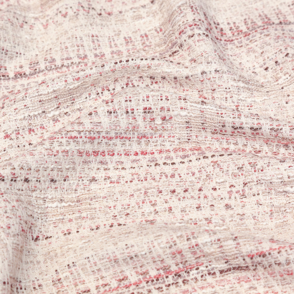 Ivory and Mauve Cotton Tweed - Joann Fabrics