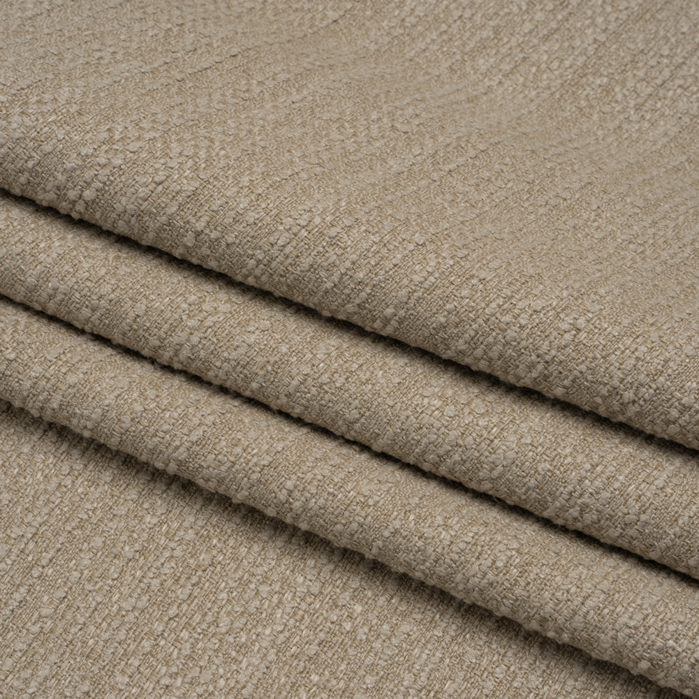 Textured Recycled Polyester Woven - Putty Boucle Stripes - British Imported - Joann Fabrics