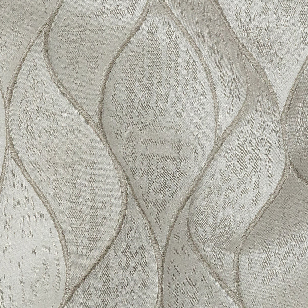 Polyester Jacquard - Platinum Leafy Lines - British Imported - Joann Fabrics