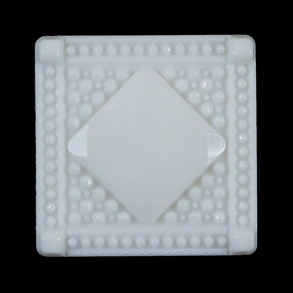 White Square Bevel Cut Button - 50L/32mm - Joann Fabrics