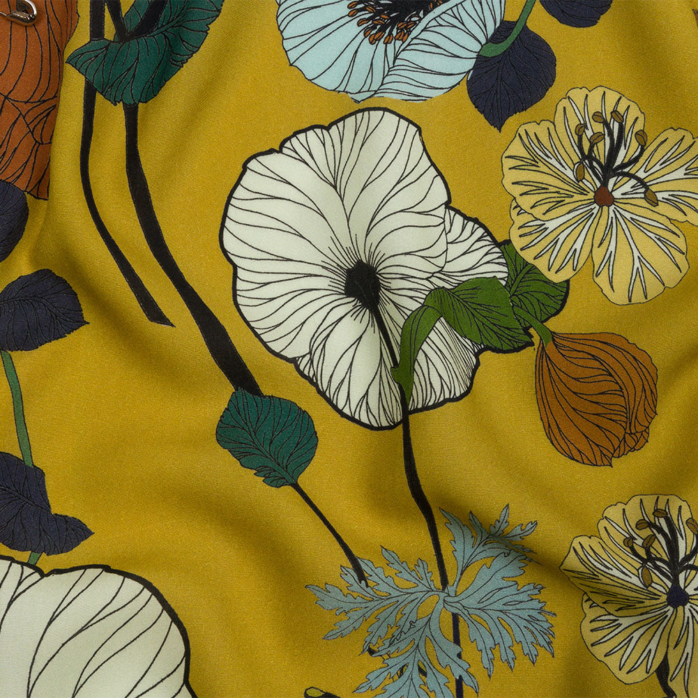Mood Exclusive Yellow How Gardens Grow Viscose Woven - Joann Fabrics