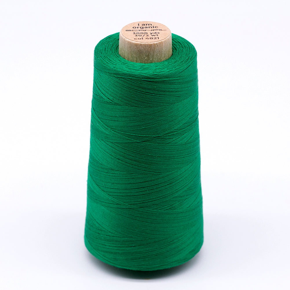 SCANFIL® 30wt Organic Pima Cotton Thread 3000 yd Cone - 4821 Jolly Green - Joann Fabrics