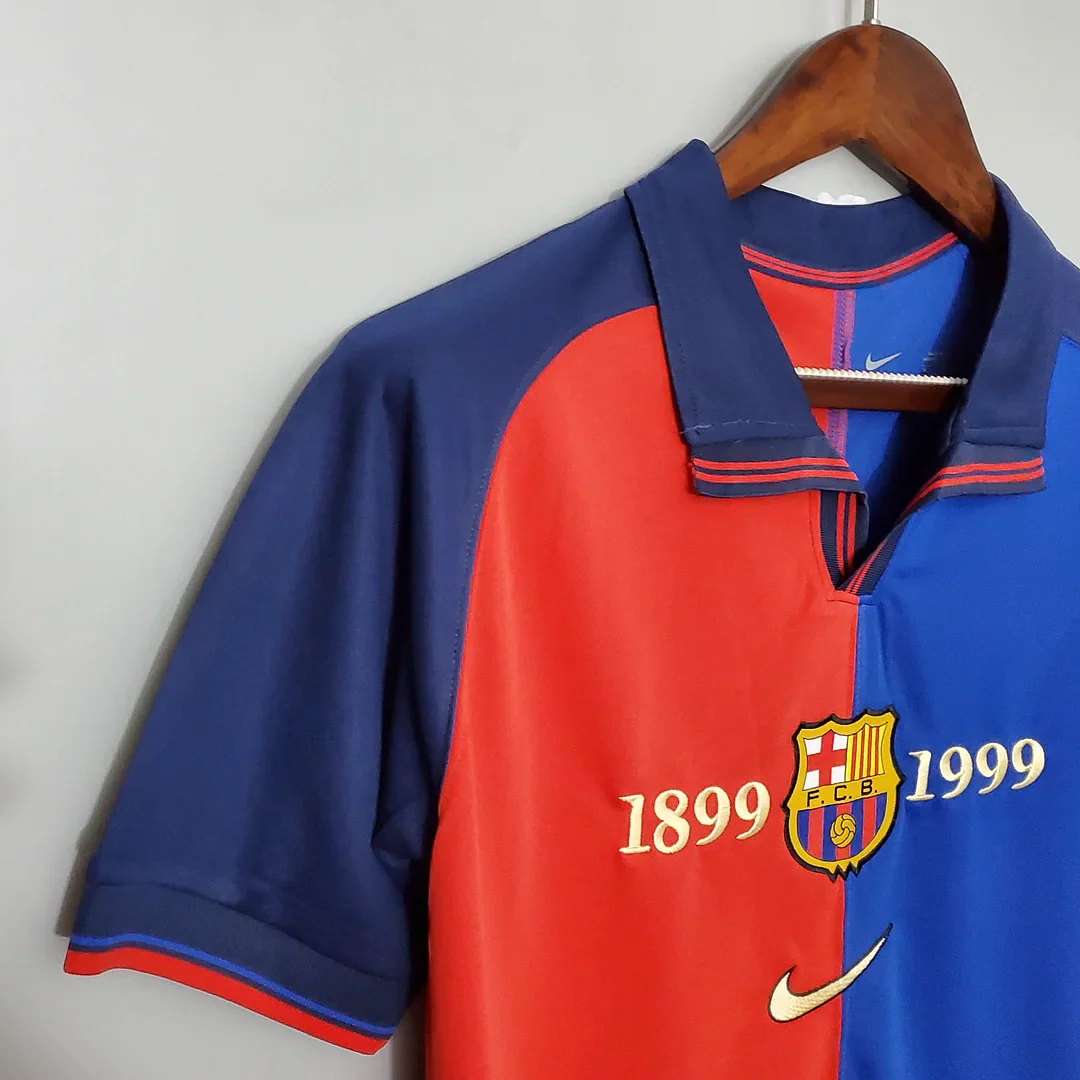 1999-2000 Retro Barcelona 100th Anniversary Home Jersey