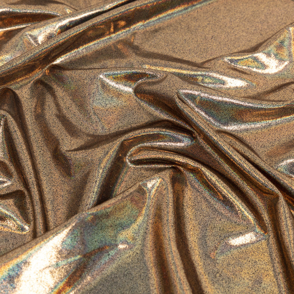 Gold Holographic Foiled Stretch Polyester Jersey - Joann Fabrics