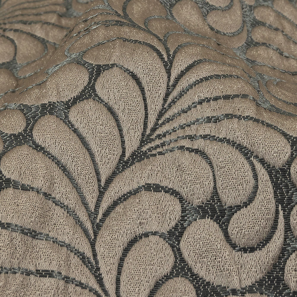 Satin-Faced Jacquard - Denim Fern Leaves - British Imported - Joann Fabrics