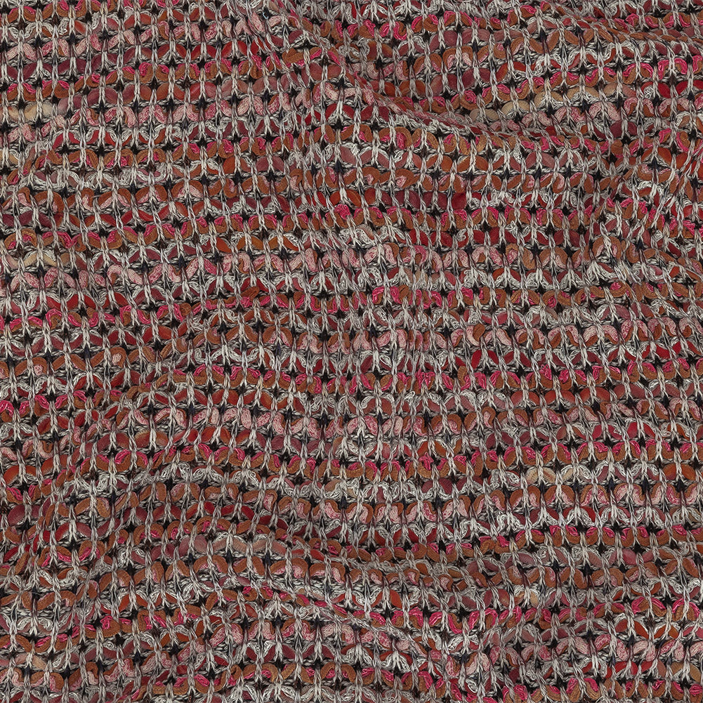 Pink, Peach and Gray Textured Stripes Sweater Knit - Joann Fabrics