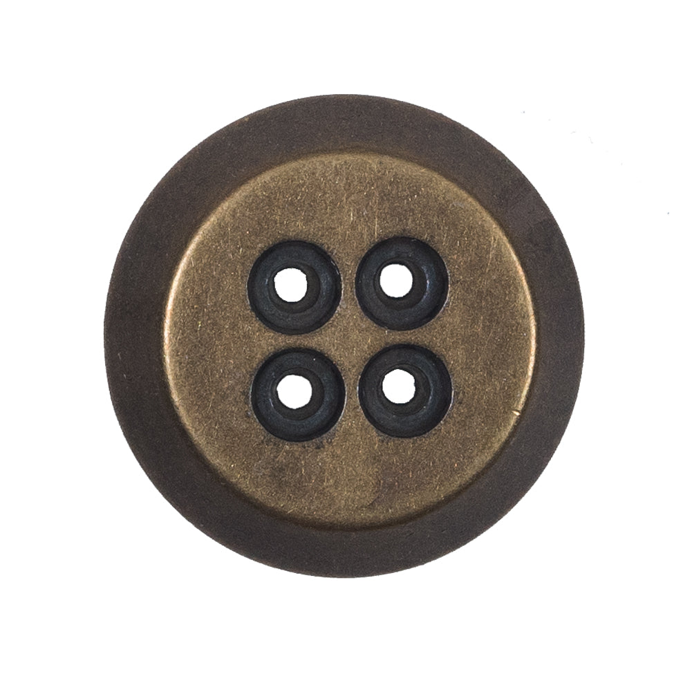 Italian Gold Metal 4-Hole Button - 44L/28mm - Joann Fabrics