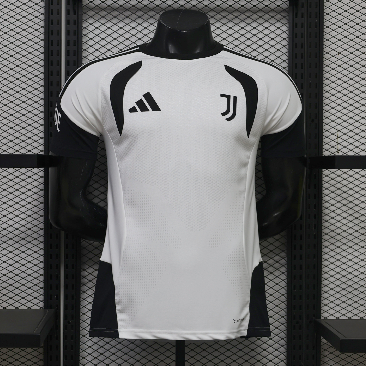 Juventus 26-27 Black Sleeves White Training Jersey - Player Version - UnitedFutballJersey