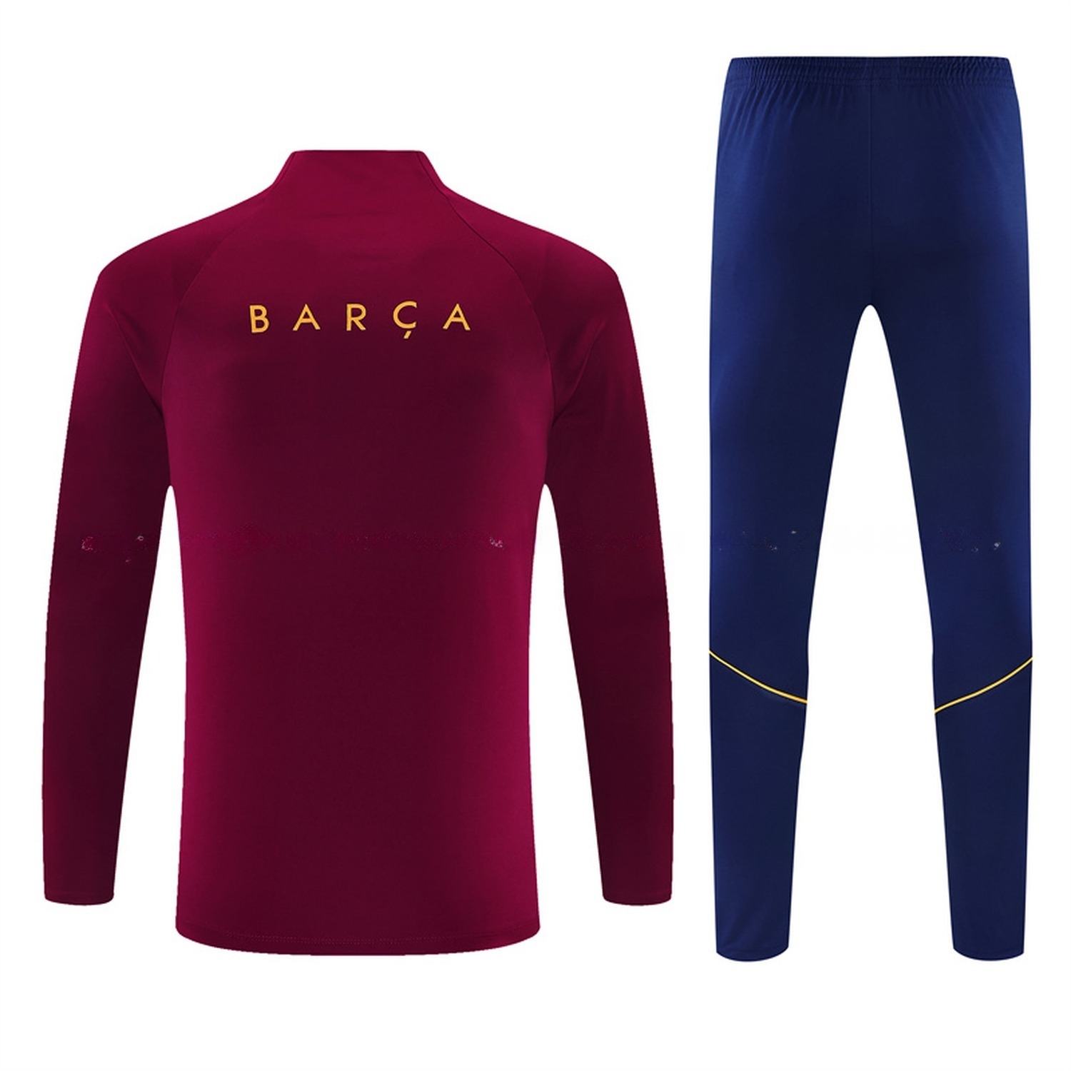 Barcelona 26-27 Long Sleeve Training Set - Red Top & Deep Blue Pants - UnitedFutballJersey