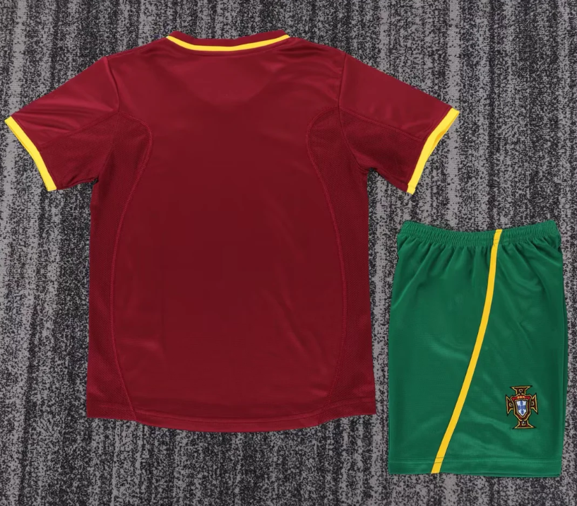 2000 Retro Portugal Home Football Shirt 1:1 Thai Quality Kids Size