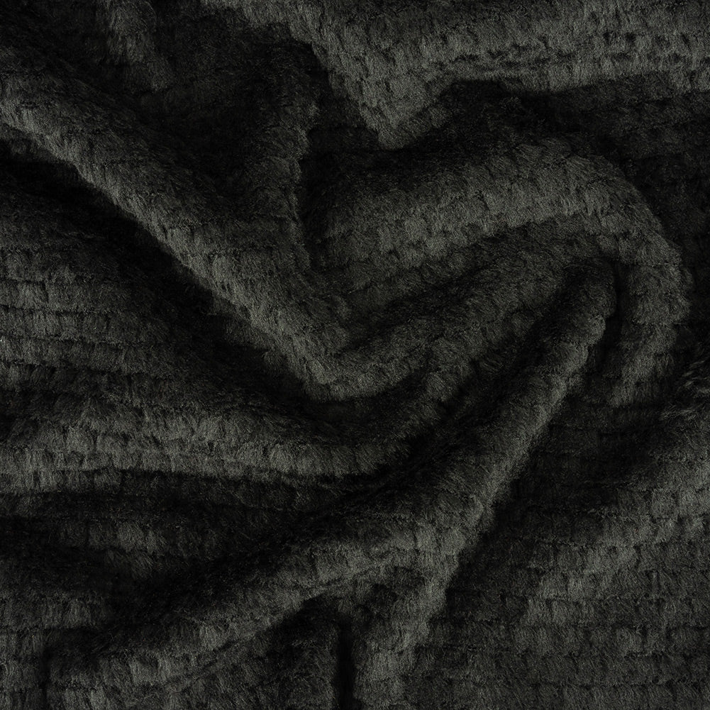 Black Plush Polyester Bubble Fleece - Joann Fabrics