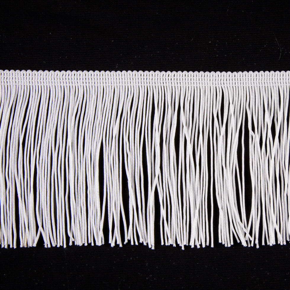 White Chainette Fringe - 4