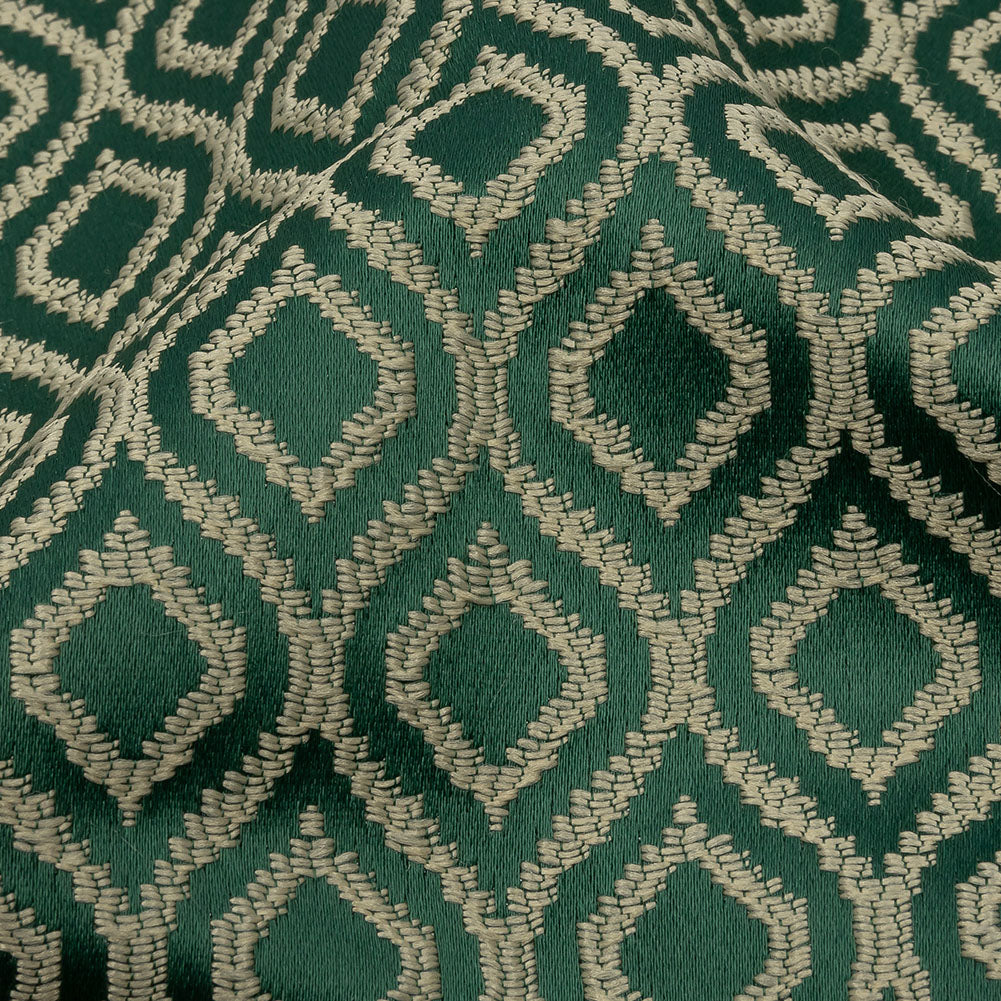 Drapery Jacquard - Emerald Simple Ogees - British Imported - Joann Fabrics