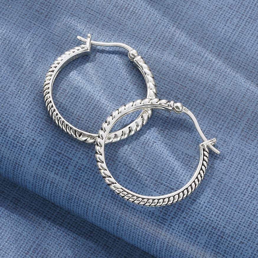 Sterling Rope Hoop Earrings - Northstyle Catalog