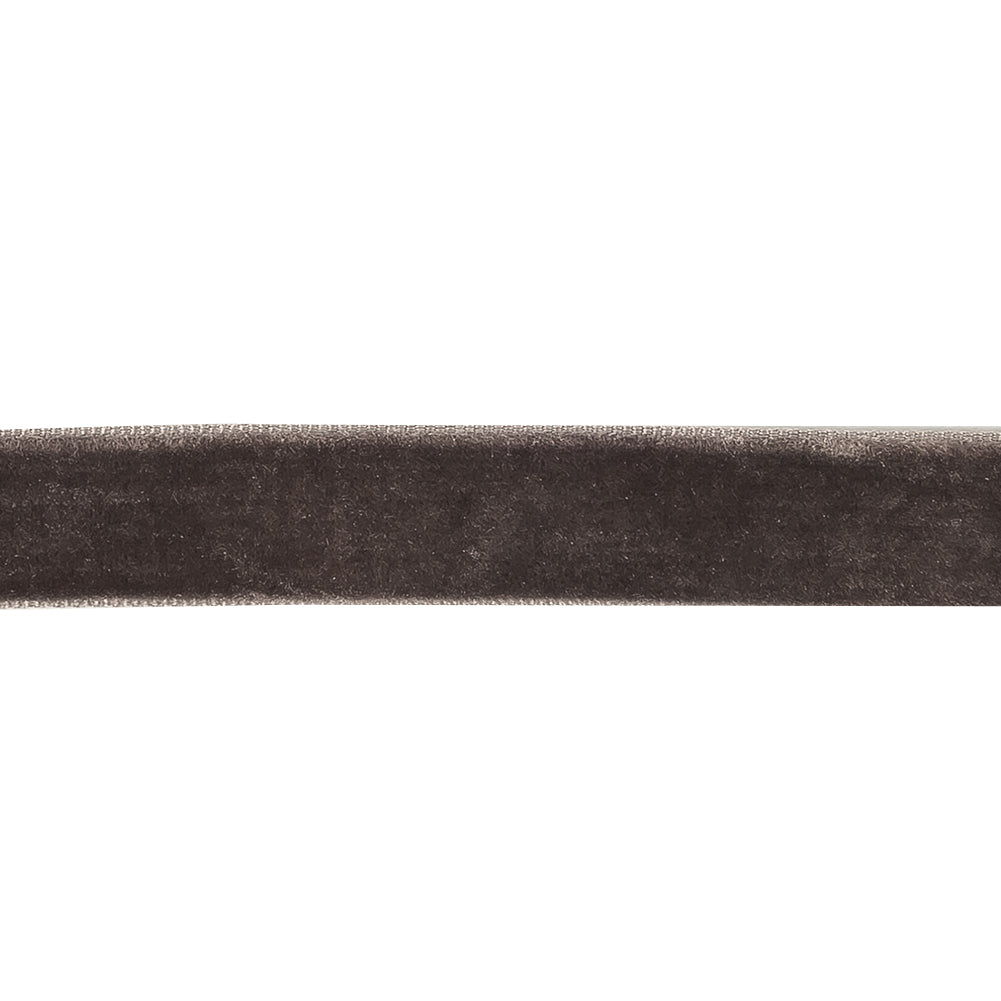 Iron Gray Single Face Velvet Ribbon - 0.625