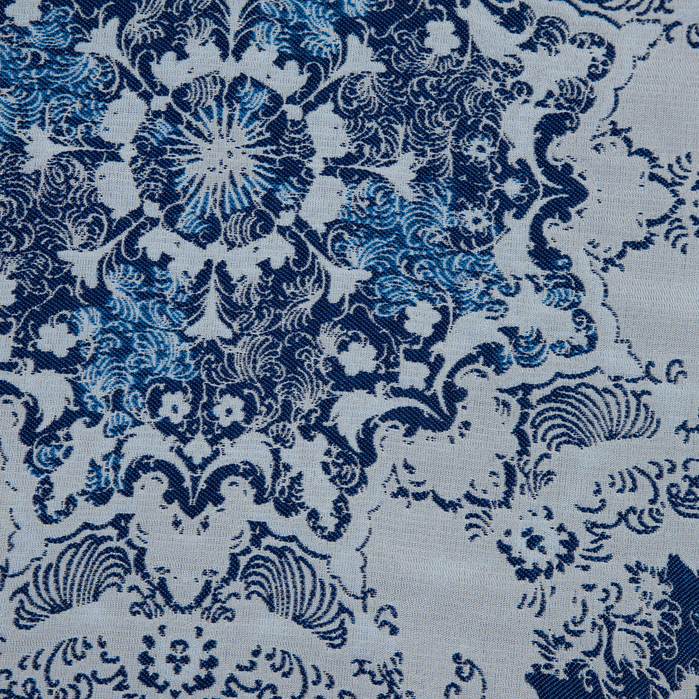 Blue and White Abstract Medallion Brocade - Joann Fabrics