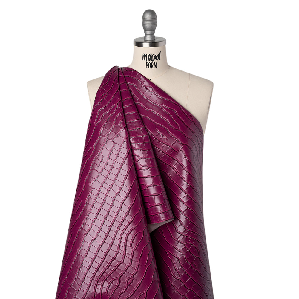Crocodile Faux Leather Vinyl - Purple Fuchsia - Kristin Collection - Joann Fabrics