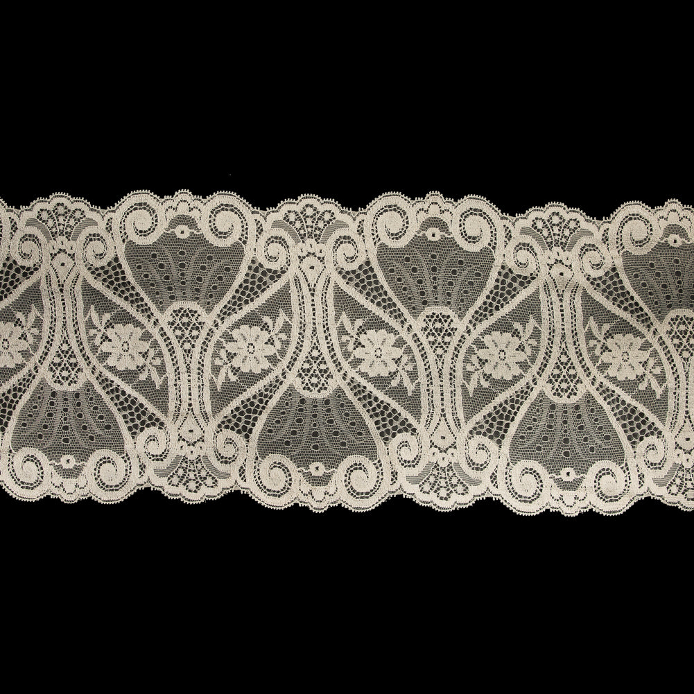 Beige Double Border Lace Trim - 7.25