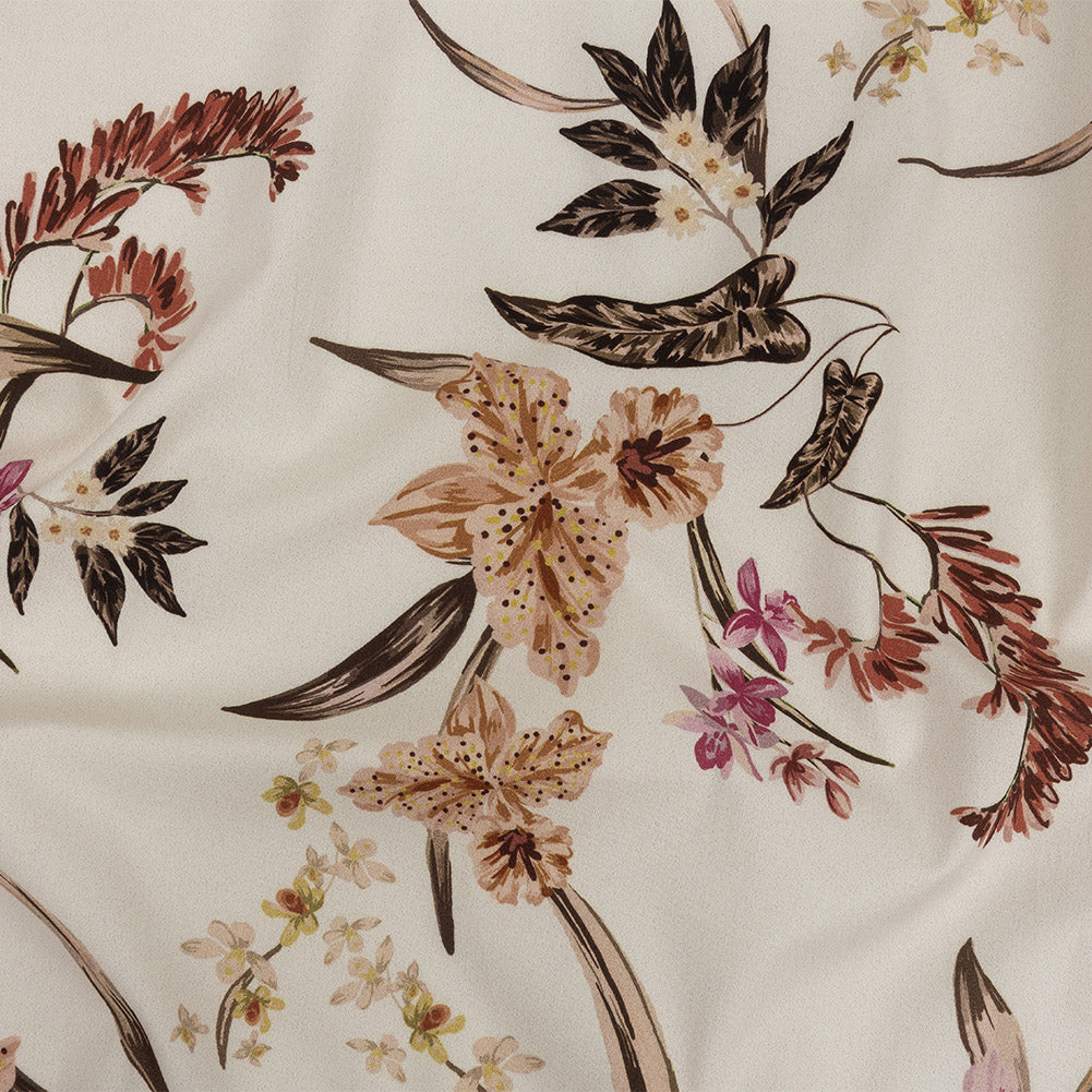 Mood Exclusive Ivory Leaves of Change Stretch Cotton Twill - Joann Fabrics