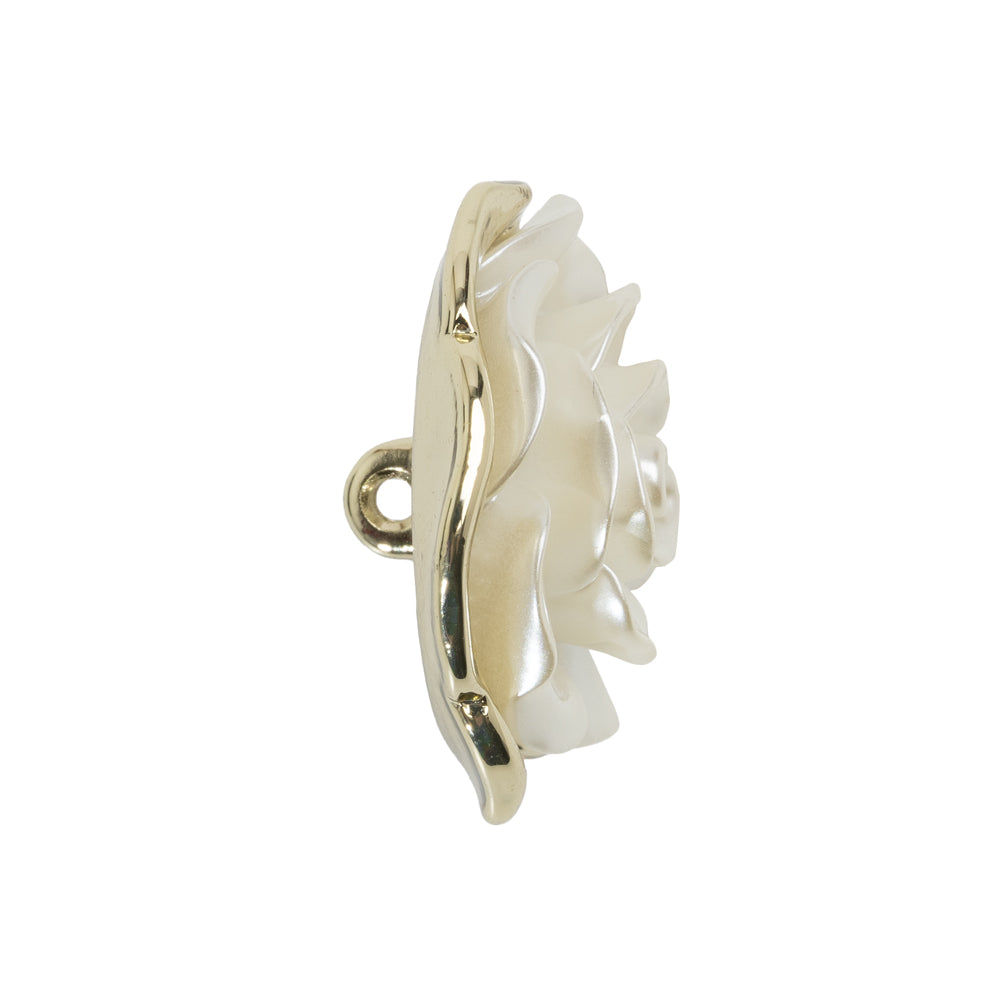 Metal 3D Shank Back Button - 40L/25.5mm - Pearlescent Ivory and Gold Rose - Joann Fabrics