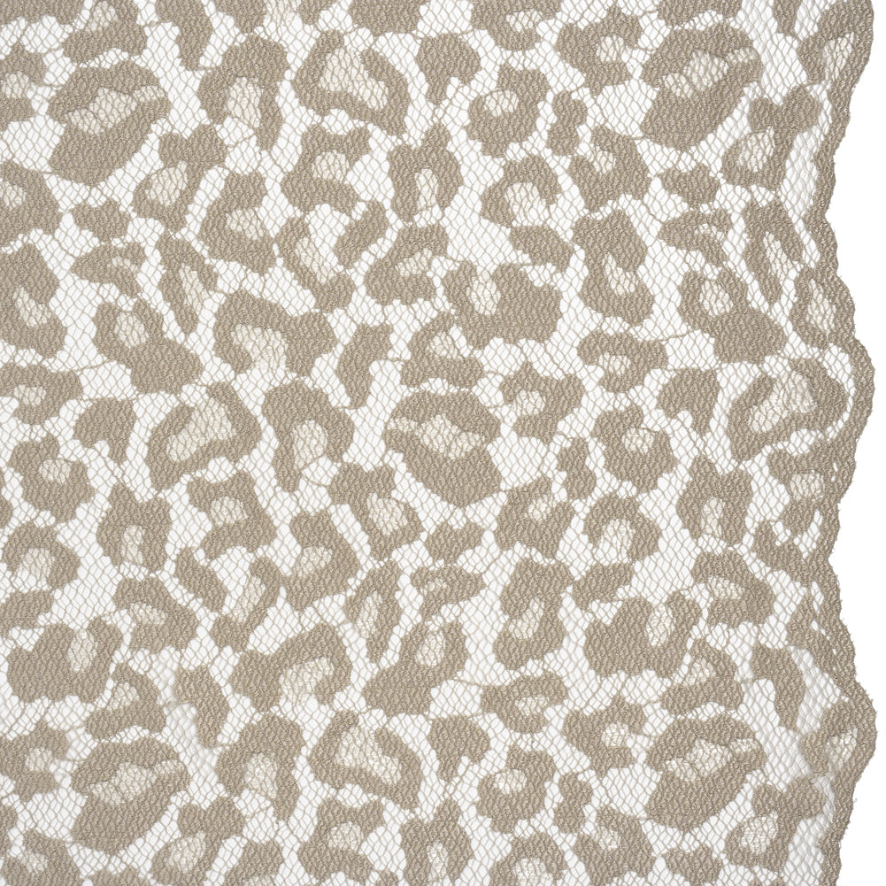 Metallic Raschel Lace with Finished Edges - Sandstone Leopard Spots - Joann Fabrics