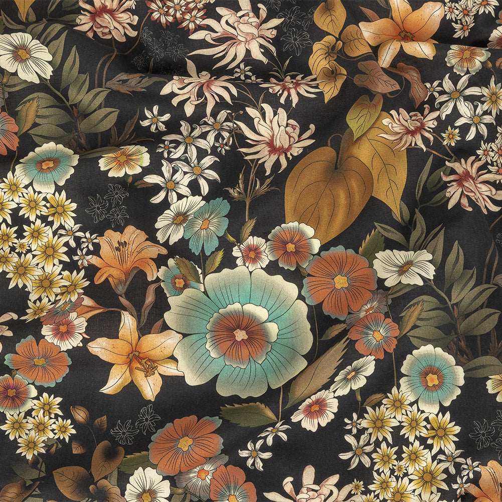 Cotton Voile - Rustic Floral - Narcissus' Reflection Print - Mood Exclusive Gaia Collection - Joann Fabrics