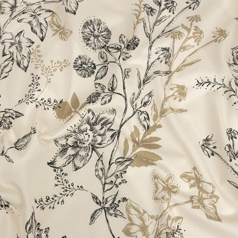 Mood Exclusive Pale Beige Curious Consideration Stretch Cotton Sateen - Joann Fabrics