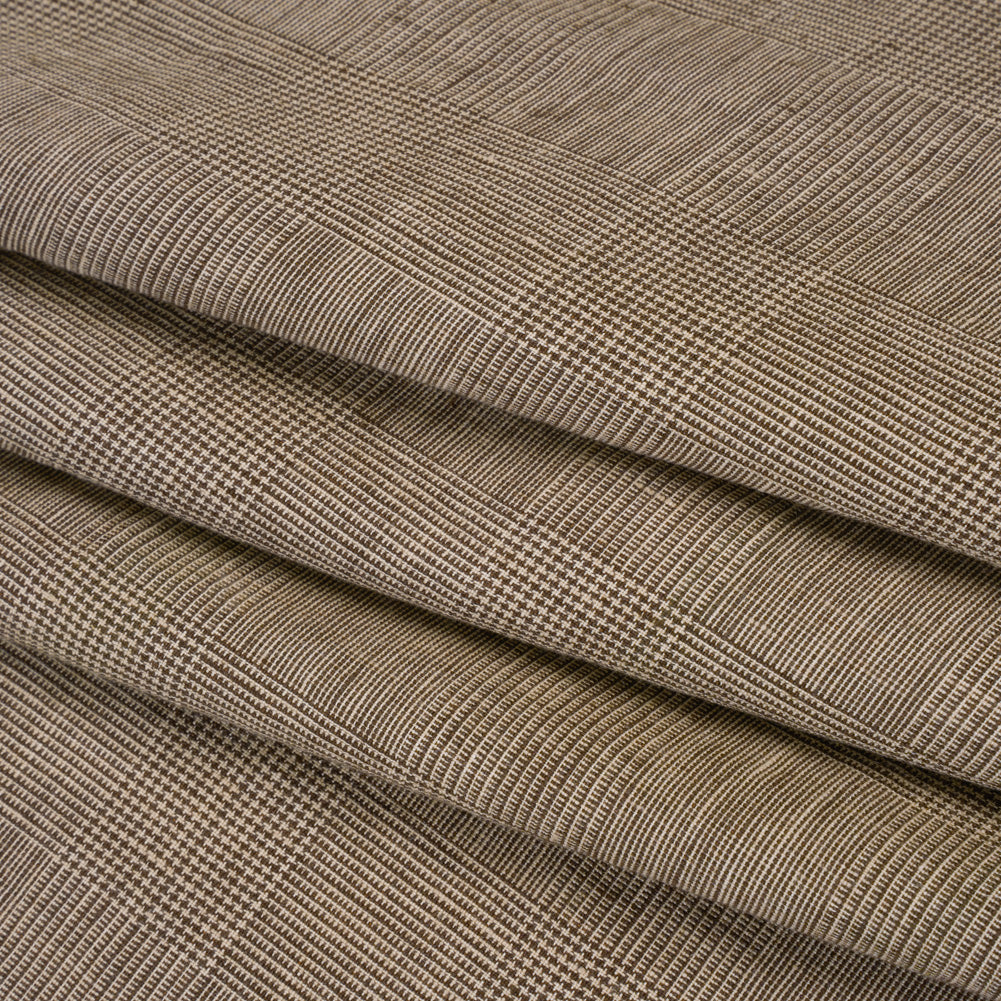 Medium Weight Linen Woven - Brown and White Glen Plaid - Joann Fabrics