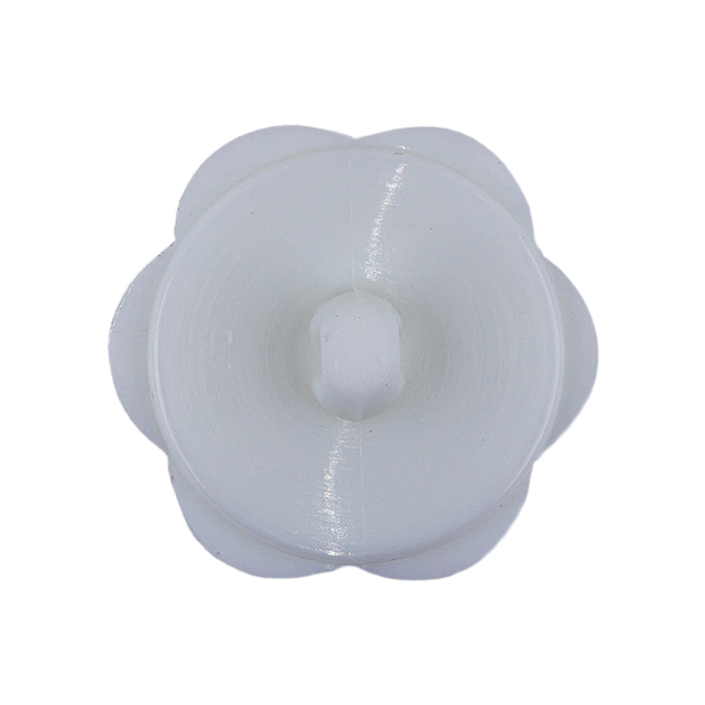 Italian White Floral and Geometric Shank Back Nylon Button - 44L/28mm - Joann Fabrics
