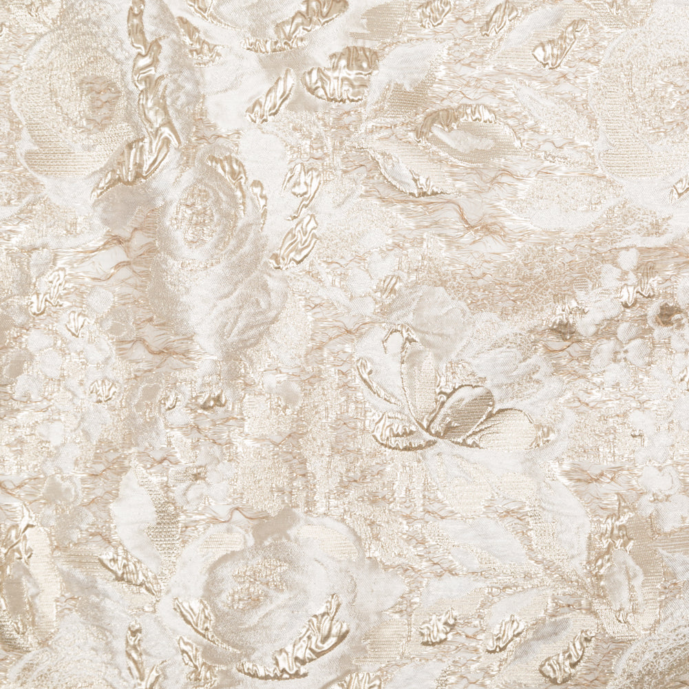 Metallic Golden Egg and Shell Rosy Luxury Brocade - Joann Fabrics