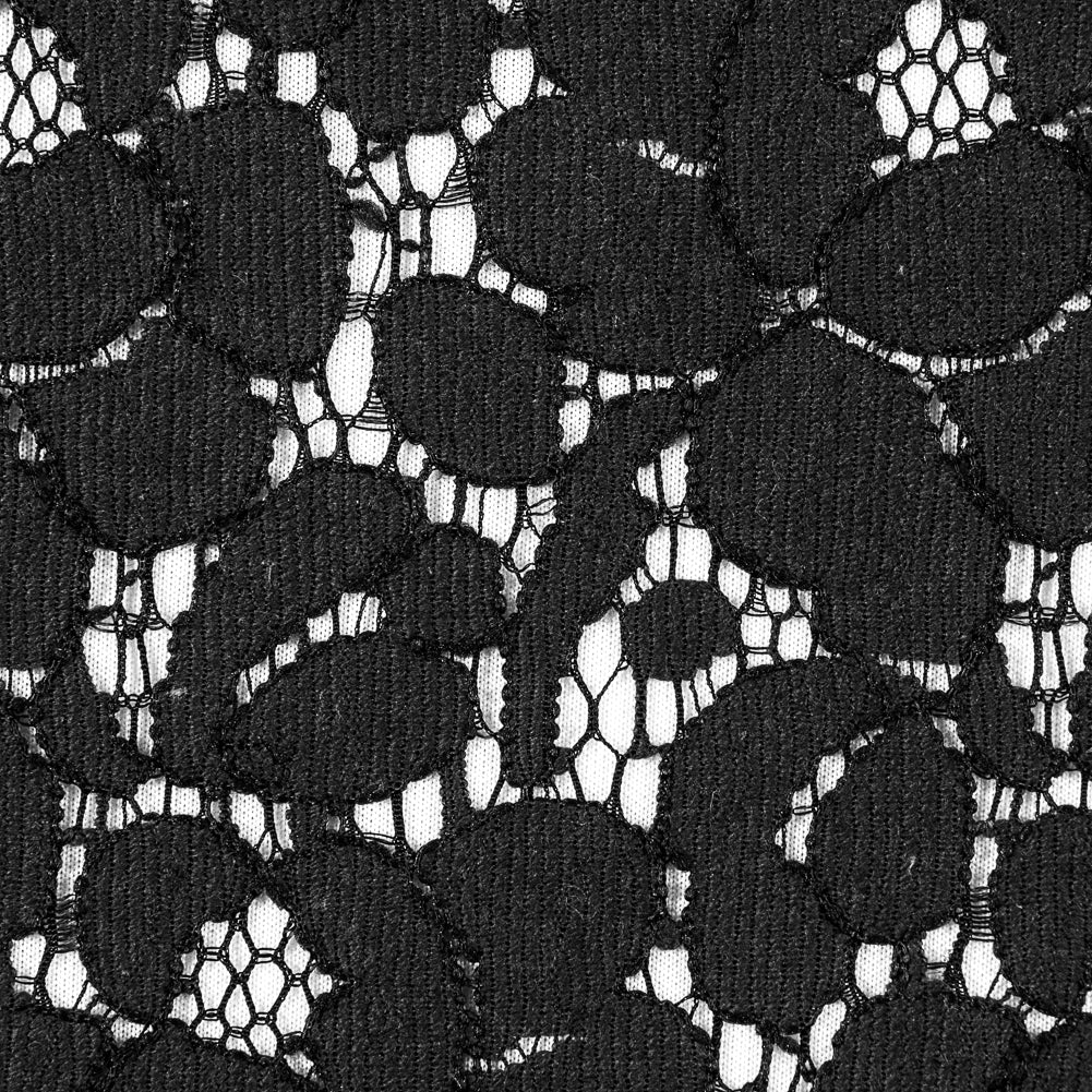 Graystone and Navy Floral Cotton Lace - Joann Fabrics
