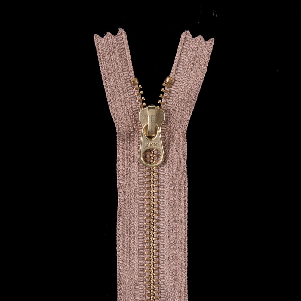 Metal Zipper with Gold Pull and Teeth 4.5