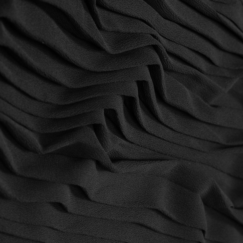 Accordion Pleated Chiffon - Black - Etereo Collection - Joann Fabrics