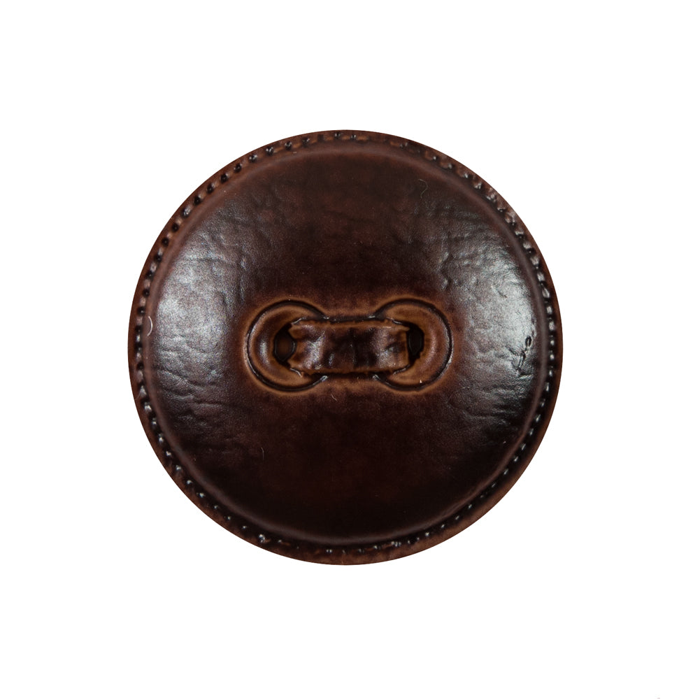 Italian Dark Brown Faux Leather Plastic Button - 40L/25.5mm - Joann Fabrics