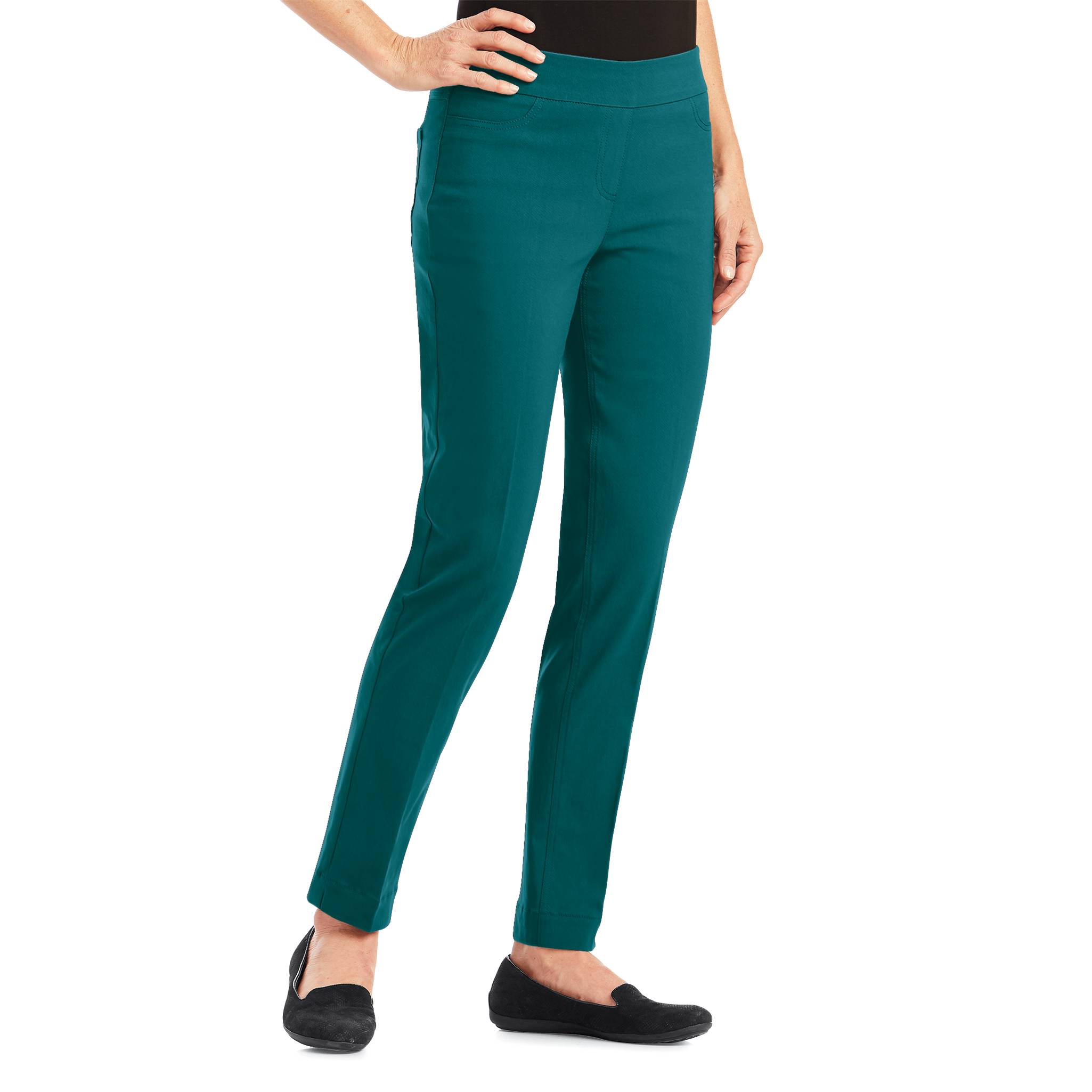 Slim-Sation Classic Ankle Pants, Built-in Tummy Control, Contoured Pull-on Waistband - Northstyle Catalog