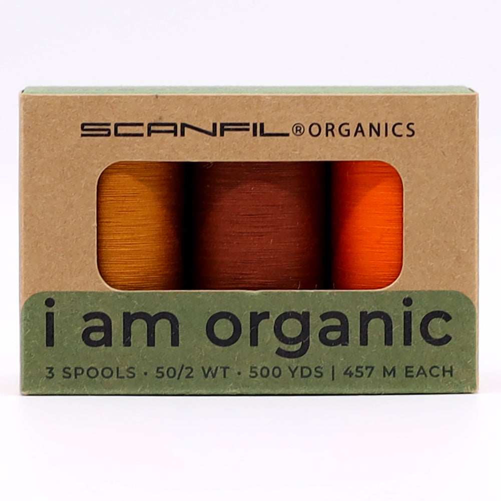 SCANFIL® 50wt Organic Pima Cotton Thread Trio Set - 3ct 500yd Spools - Harvest Hues - Joann Fabrics