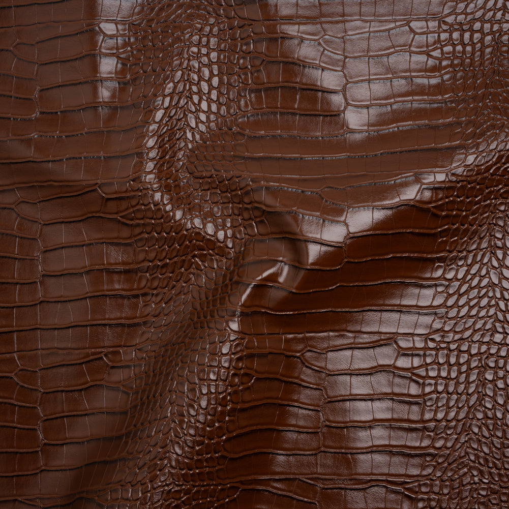 Crocodile Faux Leather Vinyl - Brown - Kristin Collection - Joann Fabrics