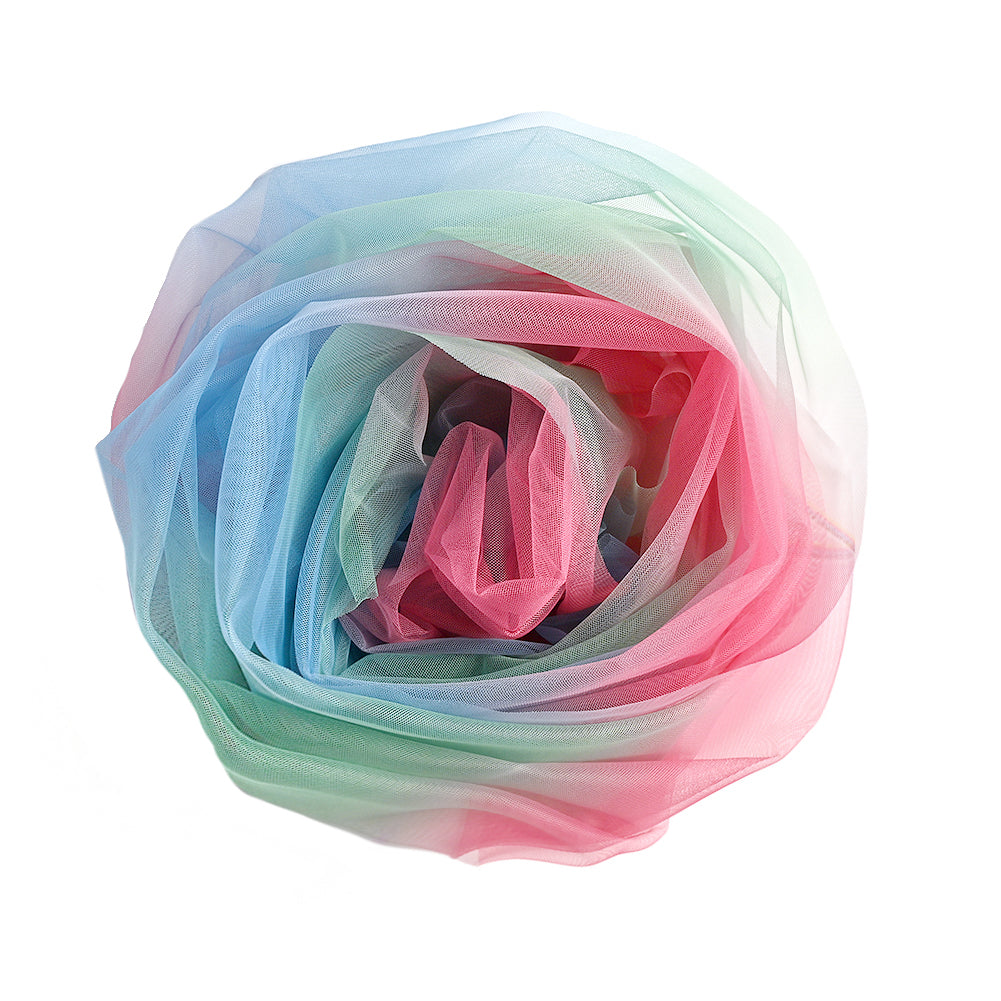 Ombre Shadow Tulle - Sea Pink, Green and Angel Falls - Joann Fabrics