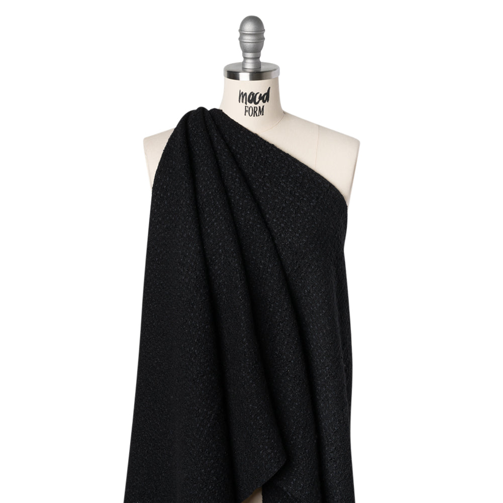 Wool Blend Boucle Tweed - Black - Deadstock - Joann Fabrics