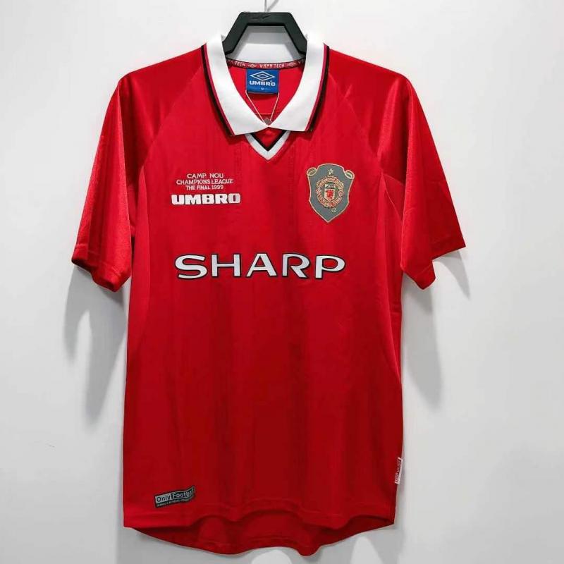 1999/2000 Retro Manchester United Home Football Shirt 1:1 Thai Quality